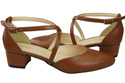 Women’s Leather Sandals  with Straps Low Heel 223 ElitaBut