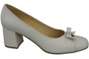 Women's Pumps with a Bow, Natural Leather and Low Heel 203 ElitaBut