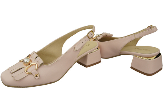 Women's Shoes Sandals Decorated with Fringes Natural Leather 208 ElitaBut