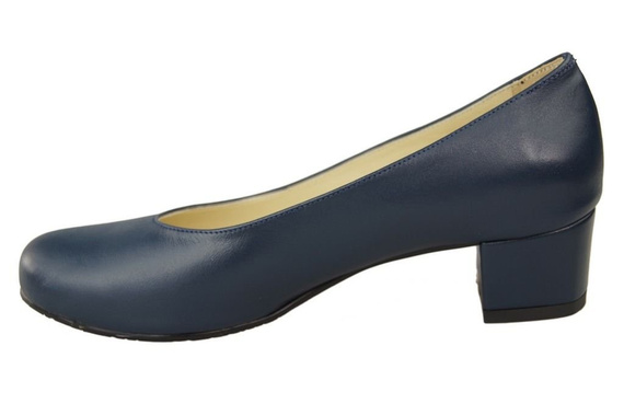 Obuwie Damskie Czółenka Skóra naturalna 116 Granatowe ElitaBut