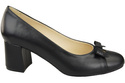 Women's Pumps with a Bow, Natural Leather and Low Heel 203 ElitaBut