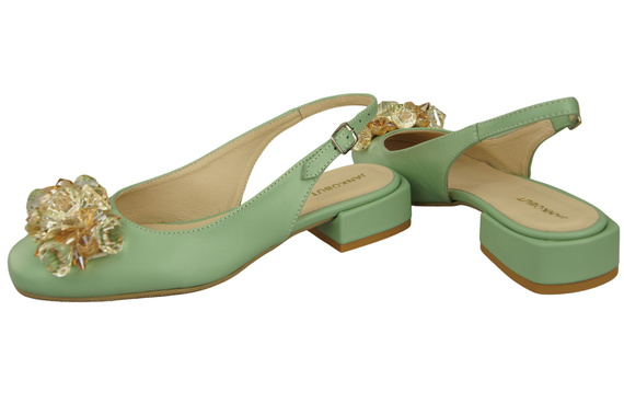 Women's Shoes Sandals with Crystals Natural Leather 215 ElitaBut