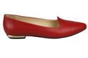 Obuwie Baleriny Damskie Lordsy Skóra Naturalna Czerwone 914 ElitaBut