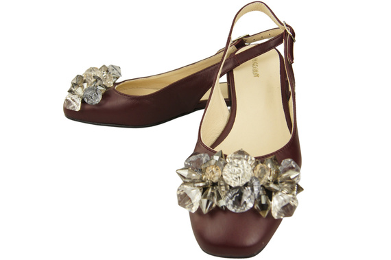 Women's Shoes Sandals with Crystals Natural Leather 215 ElitaBut