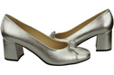 Women's Pumps with a Bow, Natural Leather and Low Heel 203 ElitaBut