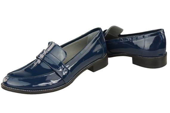 Shoes Women's loafers Natural leather lacquer 139 ElitaBut