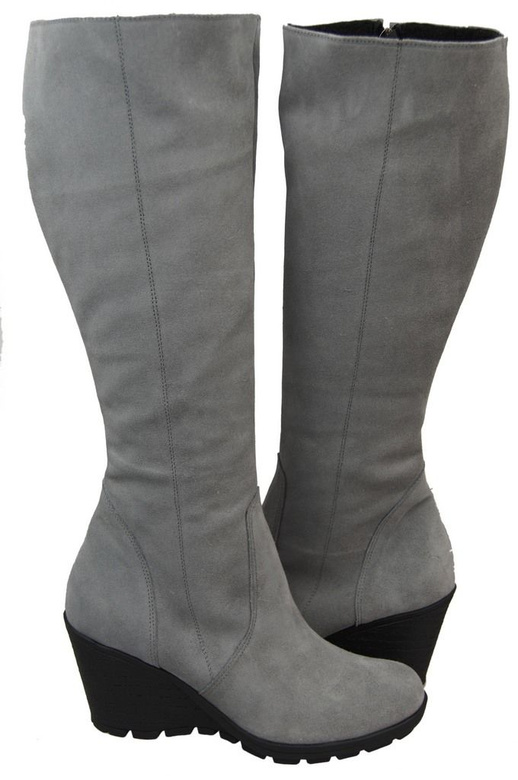 Shoes Women's boots Wedge natural leather velor 745 ElitaBut