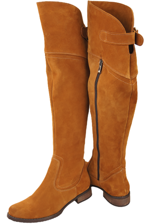Shoes Boots Women Boots Over-the-knee boots Over-the-knee natural leather Velor 154 ElitaBut