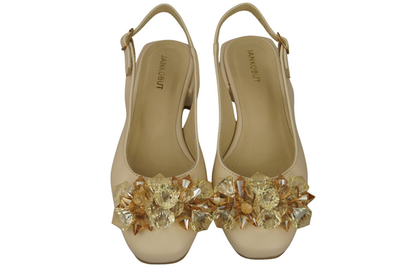 Women's Shoes Sandals with Crystals Natural Leather 215 ElitaBut