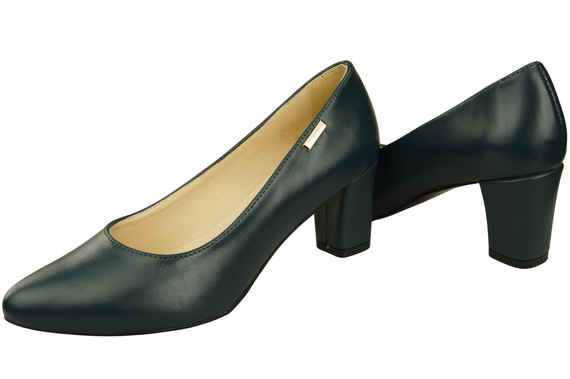 Classic Smooth Pumps Shoes Women's Black Natural Leather 213 ElitaBut
