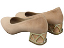 Comfortable Women's Shoes Pumps with Decorative Heel Natural Suede Leather 219 From ElitaBut