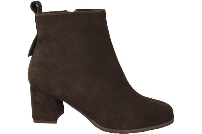 Women’s ankle boots in genuine suede leather, stable block heel, with zipper – 224 ElitaBut