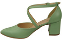 Elegant Leather Sandals with Open Sides on a Stable Heel 218 ElitaBut