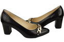 Classic Women's  Pumps Shoes made of Natural Leather with a Gold Decorative Chain 200 ElitaBut