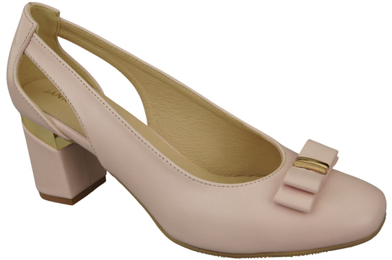 Shoes Women's pumps in Natural Leather with Decorative Heel 199 ElitaBut