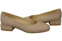 Comfortable Women's Shoes Flat Pumps, Natural Leather 204 ElitaBut