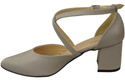 Elegant Leather Sandals with Open Sides on a Stable Heel 218 ElitaBut