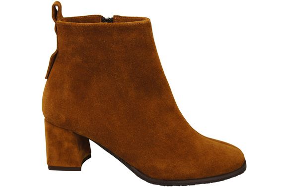 Women’s ankle boots in genuine suede leather, stable block heel, with zipper – 224 ElitaBut