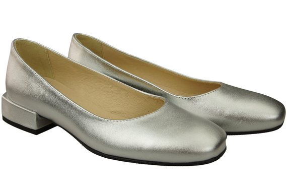 Comfortable Women's Shoes Flat Pumps, Natural Leather 204 ElitaBut