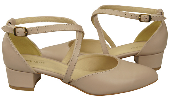 Women’s Leather Sandals with Straps Low Heel 223 ElitaBut