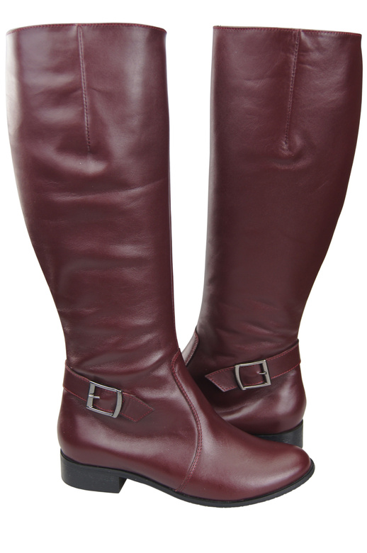Women’s leather boots, lined officer boots, flat 225 ElitaBut