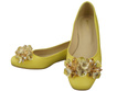 Women's Pumps with Crystals Flat Natural Leather 216 ElitaBut