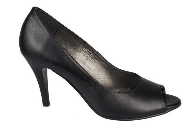 Obuwie Damskie Czółenka skóra naturalna Czarne 774 ElitaBut