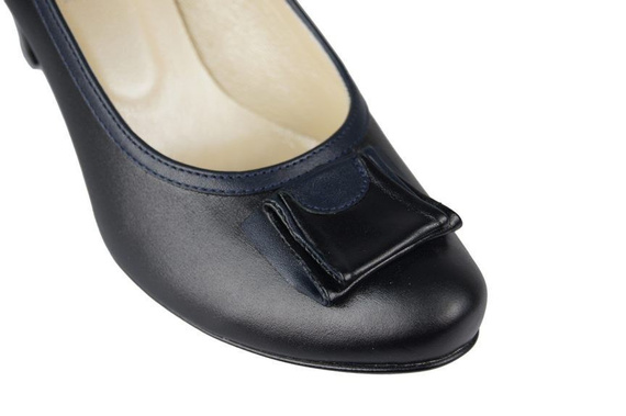 Obuwie Damskie Czółenka skóra naturalna Czarne 824 ElitaBut