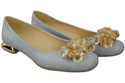 Women's Pumps with Crystals Flat Natural Leather 216 ElitaBut