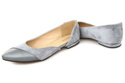 Obuwie Damskie Baleriny Popielate skóra naturalna Zamszowa 146 ElitaBut