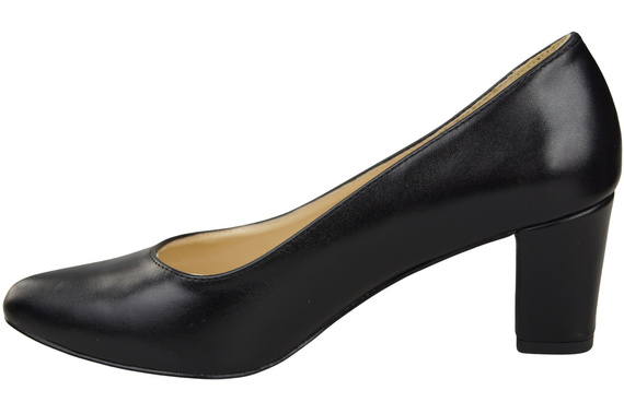 Classic Smooth Pumps Shoes Women's Black Natural Leather 213 ElitaBut