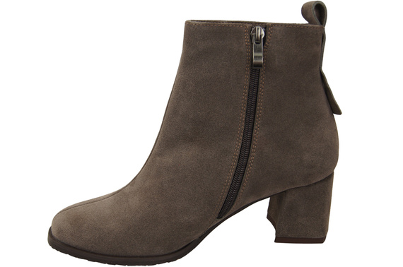 Women’s ankle boots in genuine suede leather, stable block heel, with zipper – 224 ElitaBut