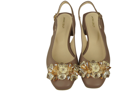 Women's Shoes Sandals with Crystals Natural Leather 215 ElitaBut