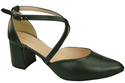 Elegant Leather Sandals with Open Sides on a Stable Heel 218 ElitaBut