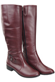 Women’s  leather boots, lined officer boots, flat 225 ElitaBut