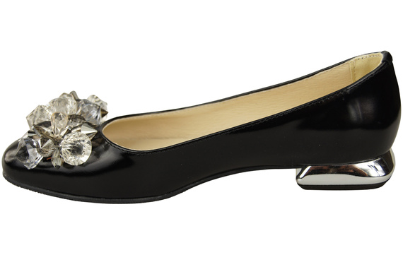 Women's Pumps with Crystals Flat Natural Leather 216 ElitaBut