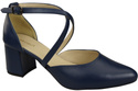 Elegant Leather Sandals with Open Sides on a Stable Heel 218 ElitaBut