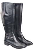 Women’s  leather boots, lined officer boots, flat 225 ElitaBut