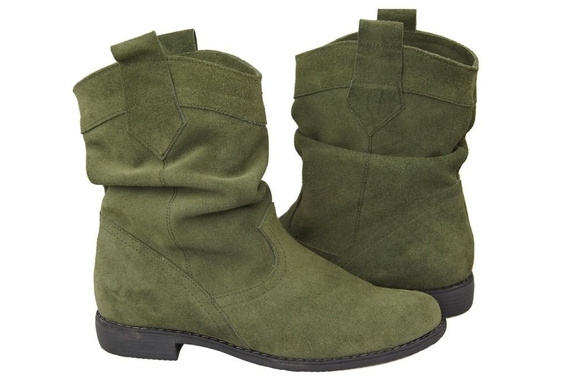 Shoes Women's boots Saszki Winter natural leather velor 117 Z ElitaBut