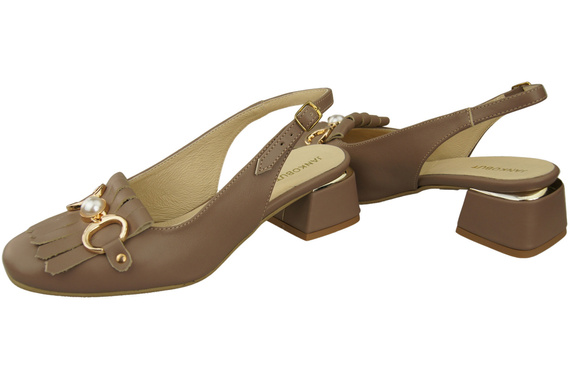 Women's Shoes Sandals Decorated with Fringes Natural Leather 208 ElitaBut