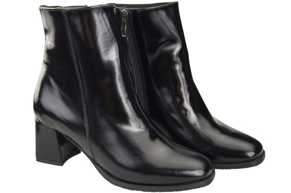 Women's Black Winter Ankle Boots Genuine Leather 214 From ElitaBut