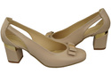 Shoes Women's pumps in Natural Leather with Decorative Heel 199 ElitaBut