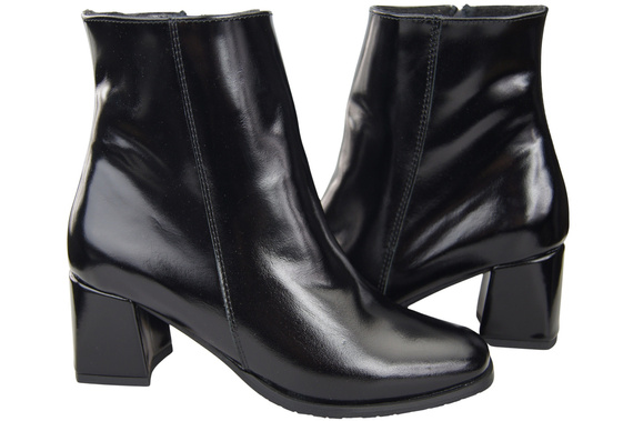 Women's Black Winter Ankle Boots Genuine Leather 214 From ElitaBut