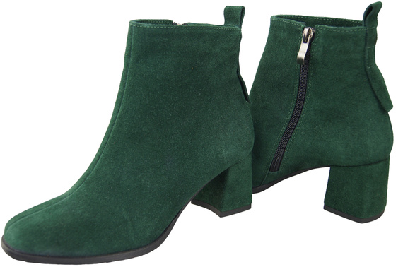Women’s ankle boots in genuine suede leather, stable block heel, with zipper – 224 ElitaBut