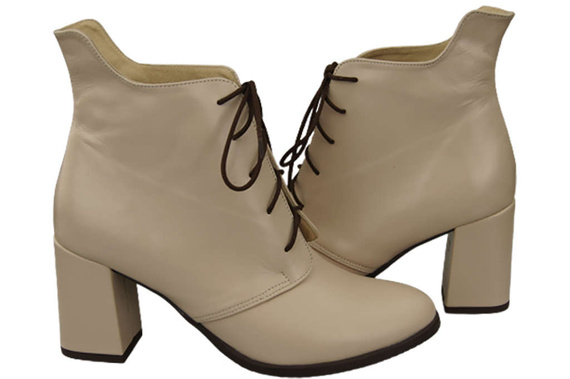 Shoes Boots Women Lace-up Spring / Fall natural leather 174 L ElitaBut