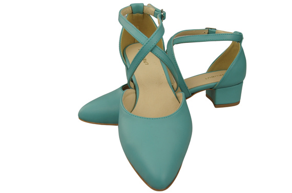 Women’s Leather Sandals with Straps Low Heel 223 ElitaBut