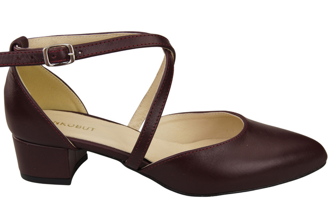 Women’s Leather Sandals  with Straps Low Heel 223 ElitaBut