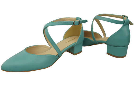 Women’s Leather Sandals with Straps Low Heel 223 ElitaBut