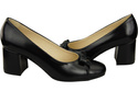 Women's Pumps with a Bow, Natural Leather and Low Heel 203 ElitaBut