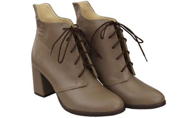 Shoes Boots Women Lace-up Spring / Fall natural leather 174 L ElitaBut